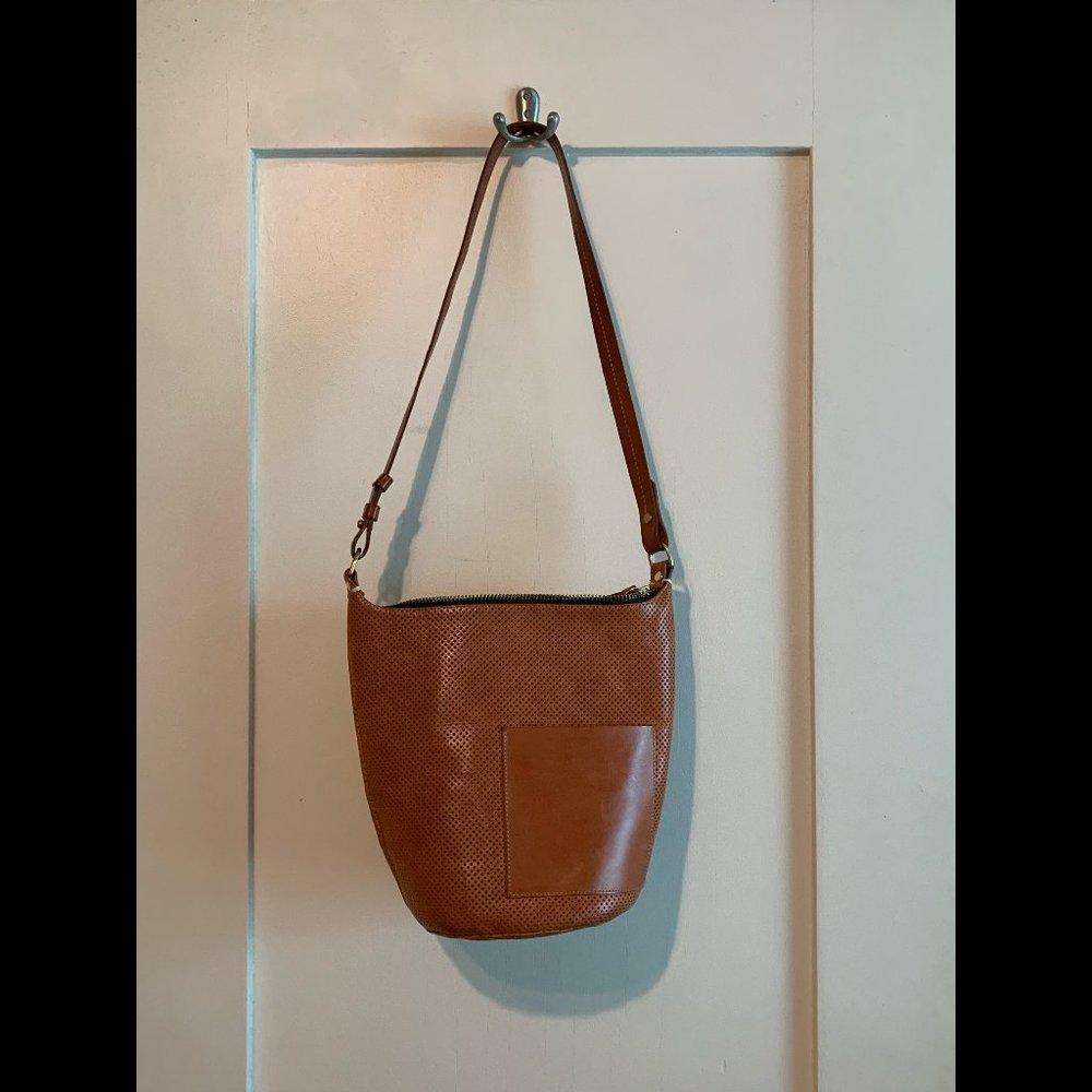 Clare V Petite Jeanne Bucket Bag - Perforated Leather
